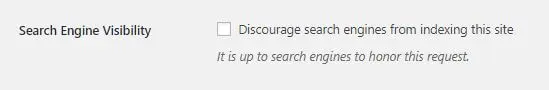 discourage search engines