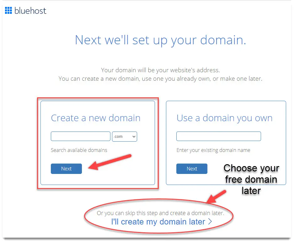 how to start a blog - select your domain name